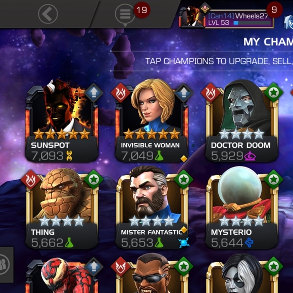Marvel Contest of Champions account android